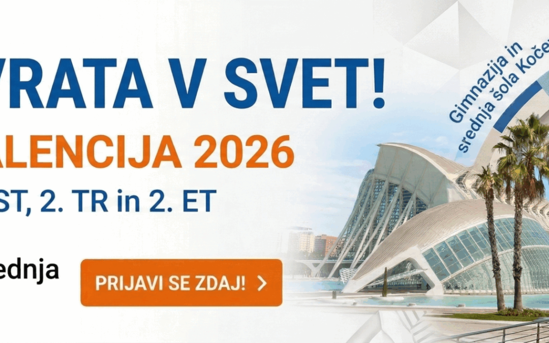Odpri si vrata v svet: Erasmus+ mobilnost v Valenciji!