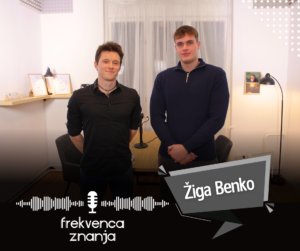 Na sliki Žiga Benko in naš dijak.