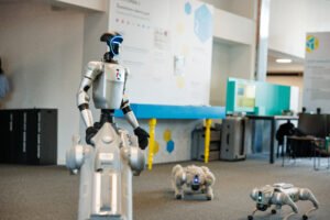 Roboti se predstavijo na festivalu.