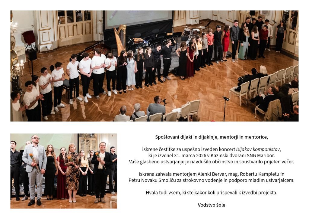 Čestitka za koncert Dijakov komponistov 2026 Čestitka za koncert Dijakov komponistov 2026