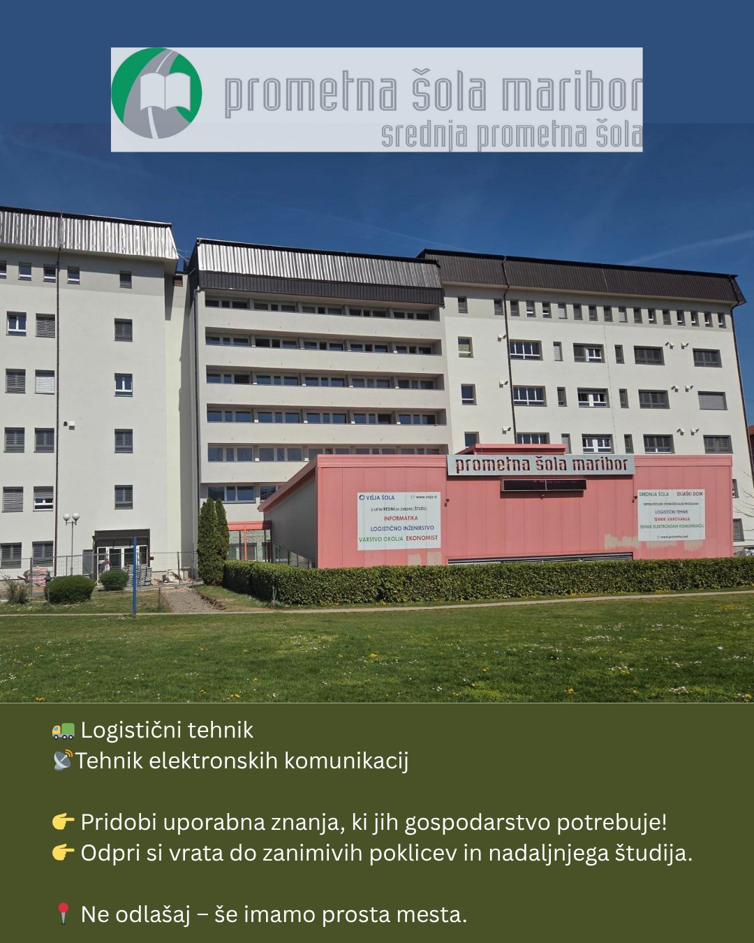 Obvestilo o prostih mestih za vpis Obvestilo o prostih mestih za vpis