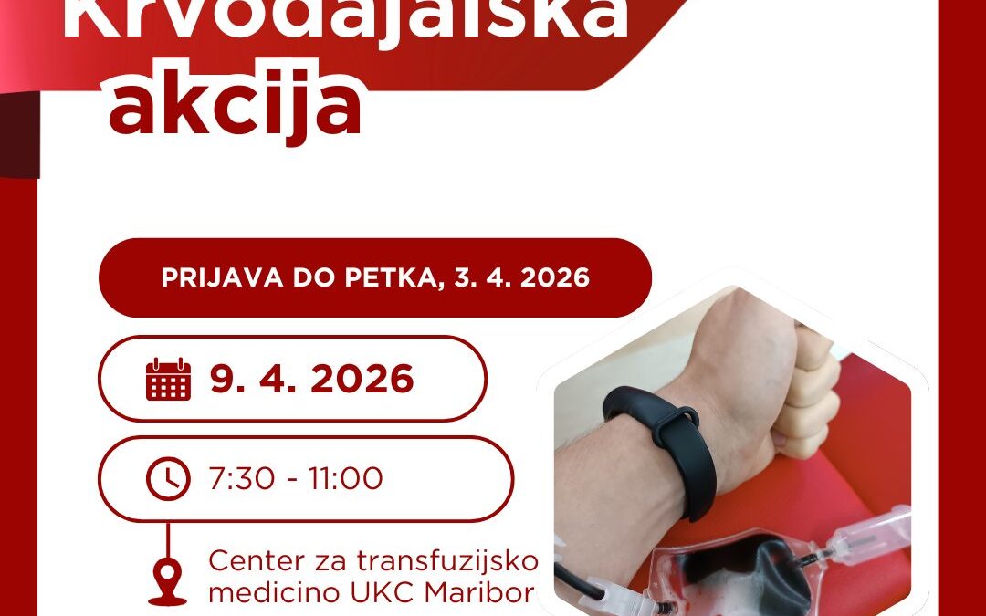 Krvodajalska akcija – 9. 4. 2026
