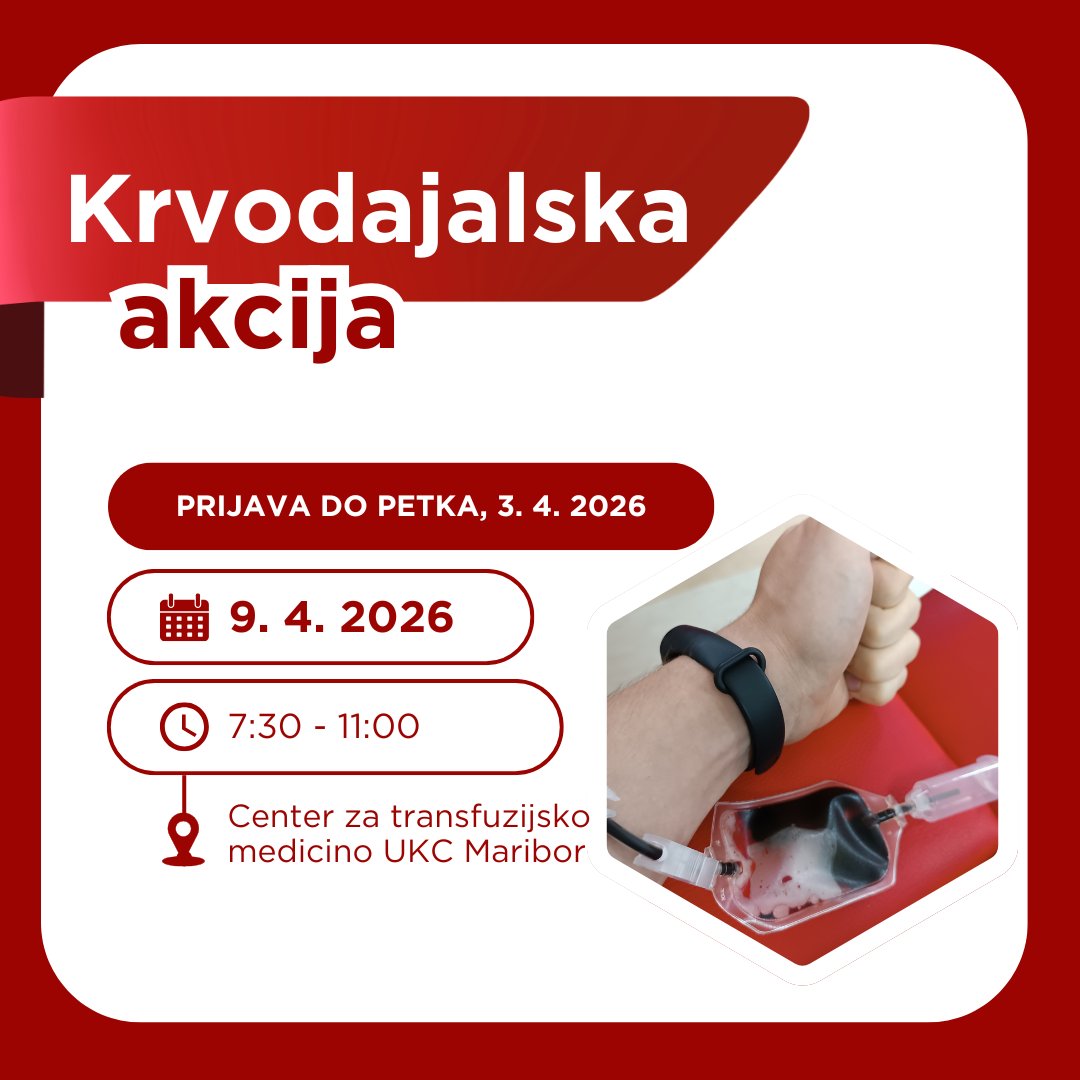 Krvodajalska akcija – 9. 4. 2026 Krvodajalska akcija – 9. 4. 2026