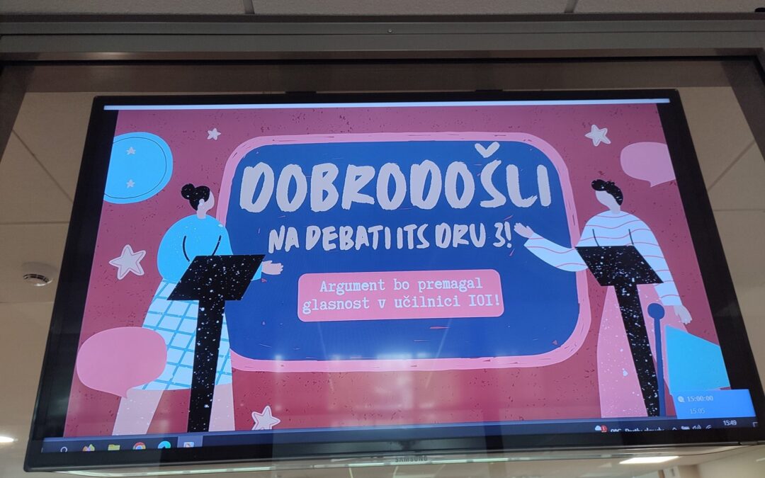 Debata v izvedbi ITS Družboslovje 3