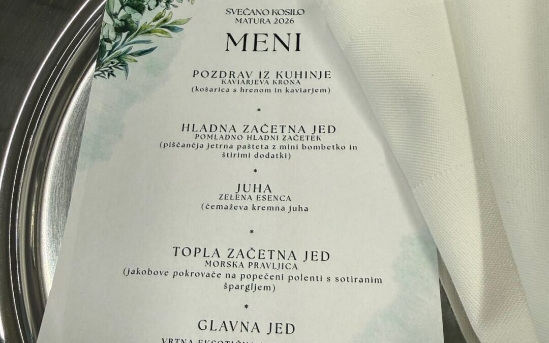 Matura programa gastronomije 2026