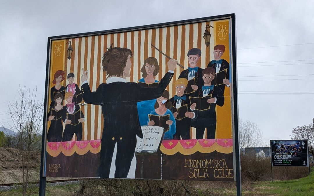 Plakat, ki poje: 80 let glasov mladih v Celju
