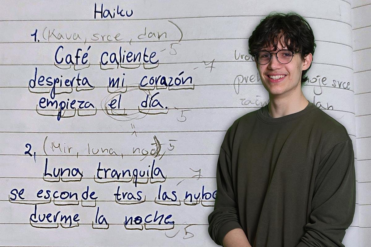 Uspeh dijaka Jakoba Kerčmarja na srednješolskem haiku natečaju Uspeh dijaka Jakoba Kerčmarja na srednješolskem haiku natečaju