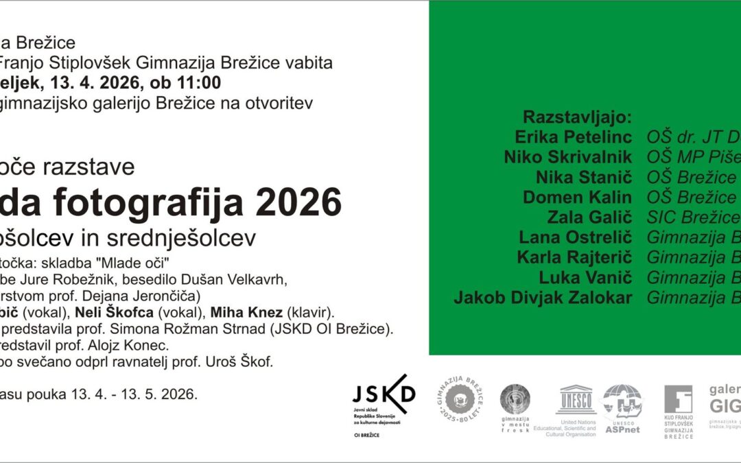 Vabljeni na otvoritev razstave Mlada fotografija 2026