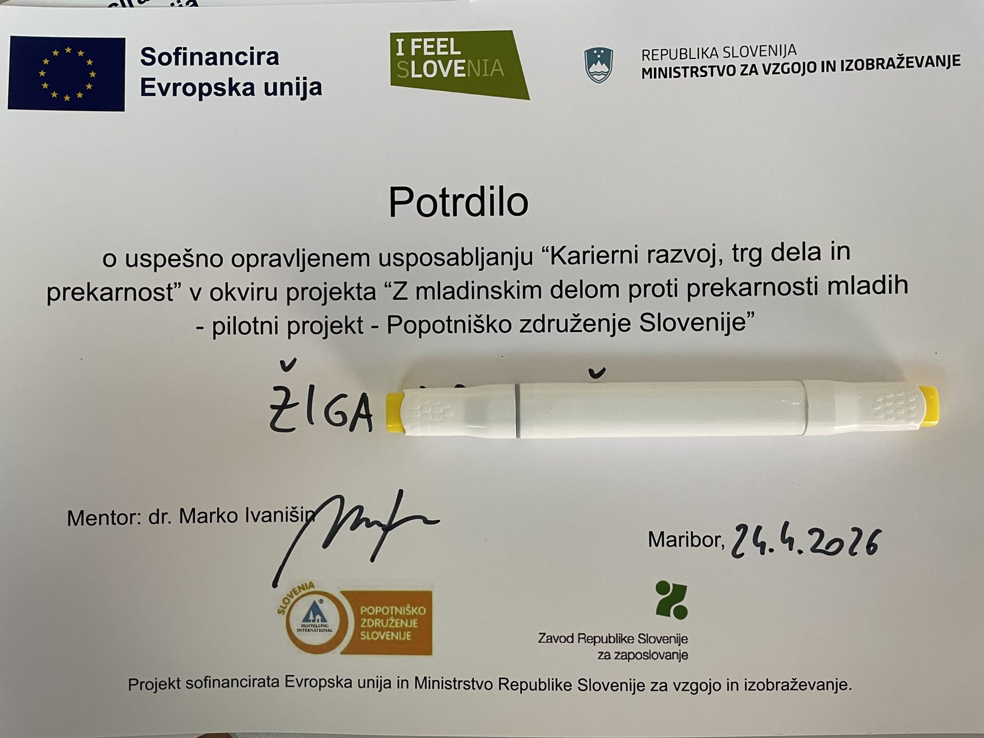 Zaključni del delavnic o kariernem razvoju, trgu dela in prekarnosti za študente 1. letnika