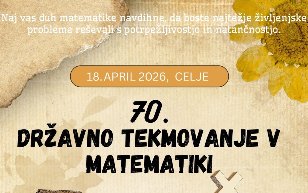 Državni prvak in 19 Vegovih priznanj – dokaz odličnega znanja matematike