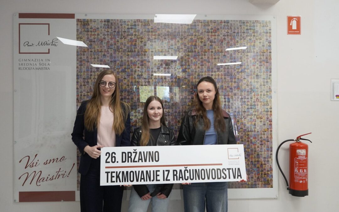 Zlato priznanje Tjaše Slaviček na državnem tekmovanju v računovodstvu