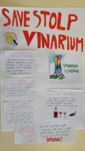 Plakat "Save Stolp Vinarium"