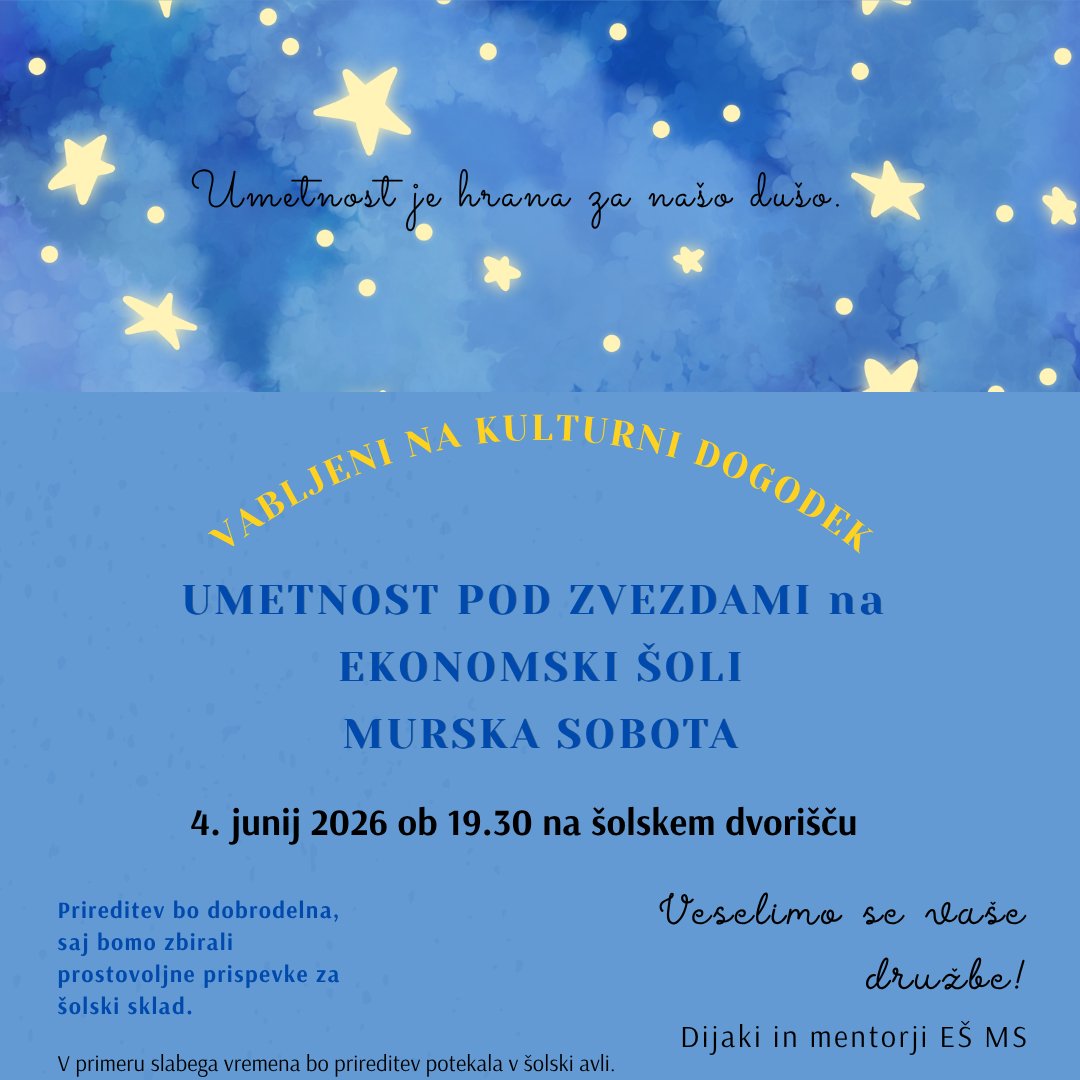Umetnost pod zvezdami – vabilo